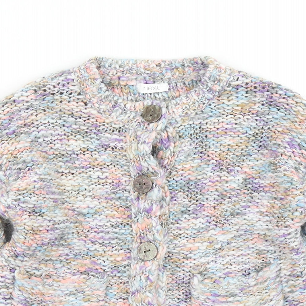 NEXT Girls Blue  Knit Cardigan Jumper Size 5-6 Years