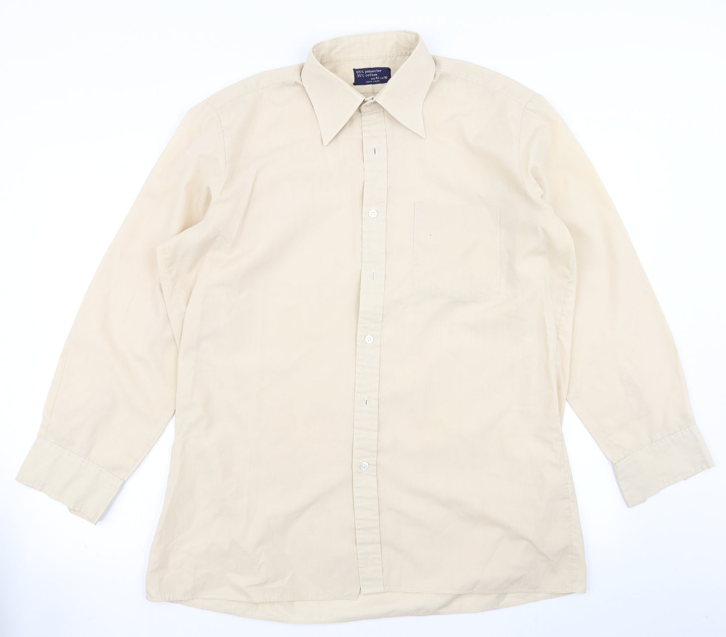 Preworn Mens Beige    Dress Shirt Size 16
