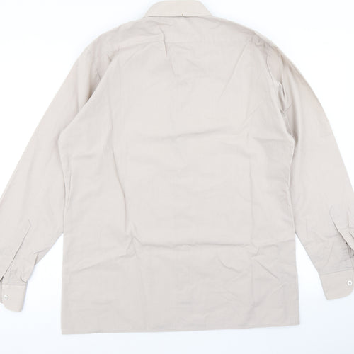 Tesco Mens Beige    Dress Shirt Size 15.5