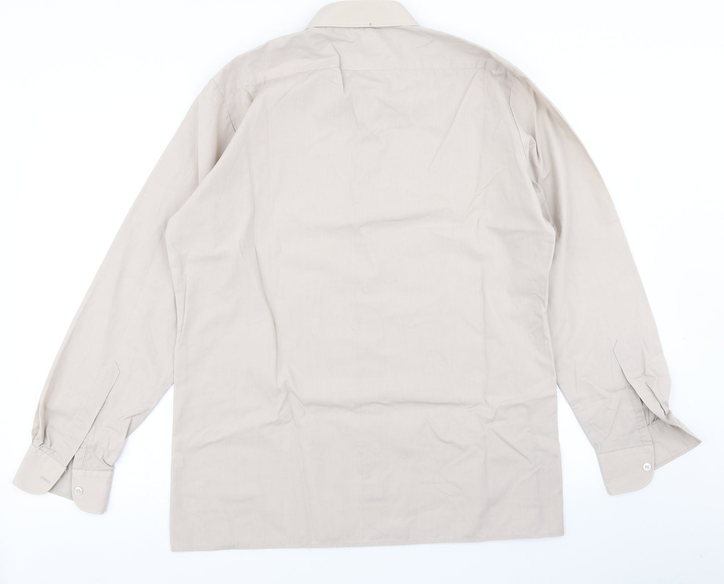 Tesco Mens Beige    Dress Shirt Size 15.5