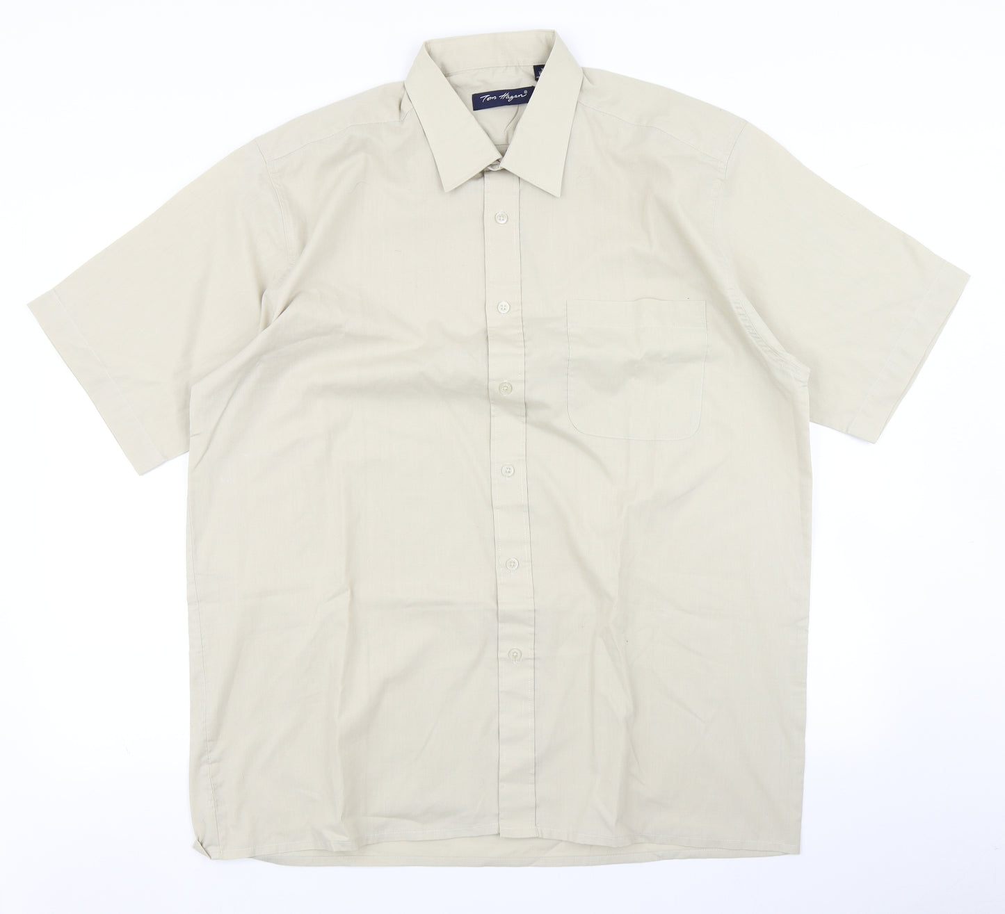 Tom Hagan Mens Brown    Button-Up Size XL