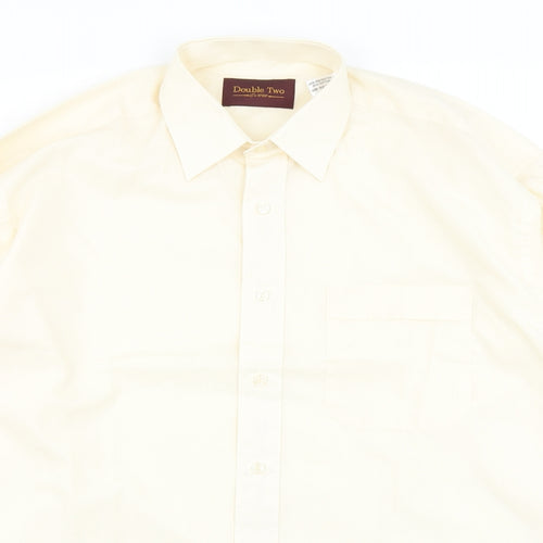 Double TWO Mens Ivory    Dress Shirt Size 15.5