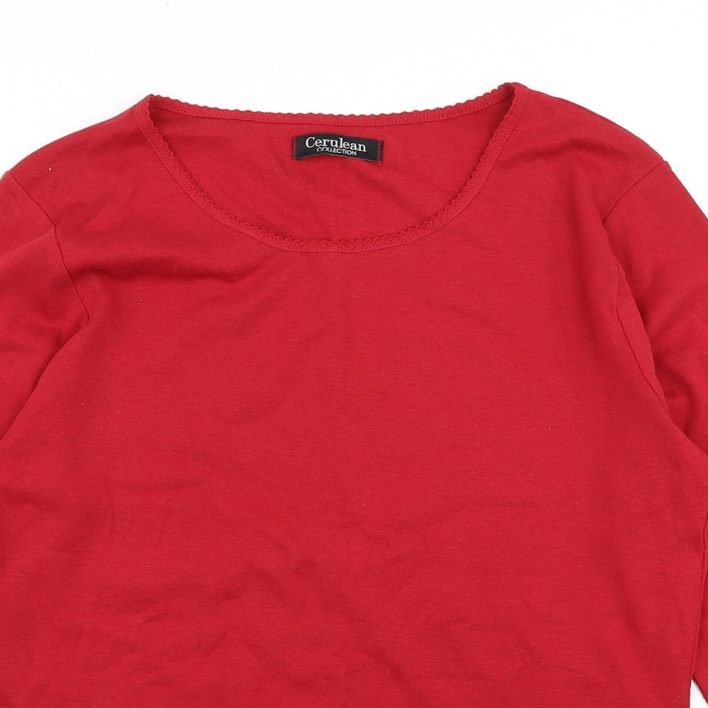 Cerulean Womens Red   Basic T-Shirt Size 14