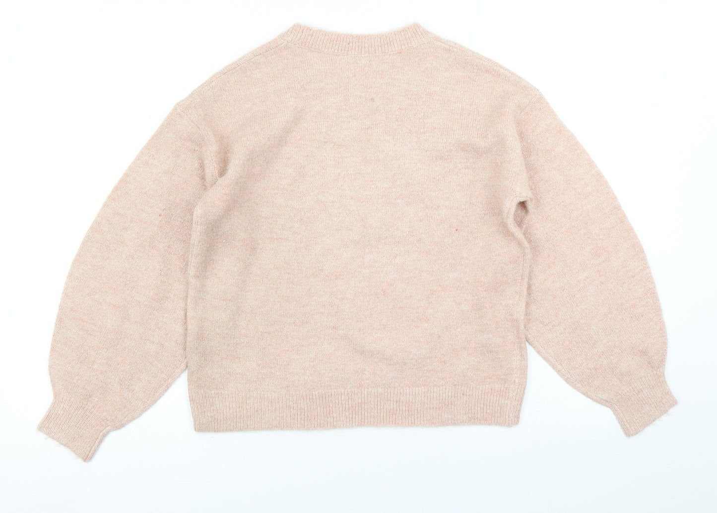 F&F Girls Pink  Knit Pullover Jumper Size 10-11 Years  - unicorn