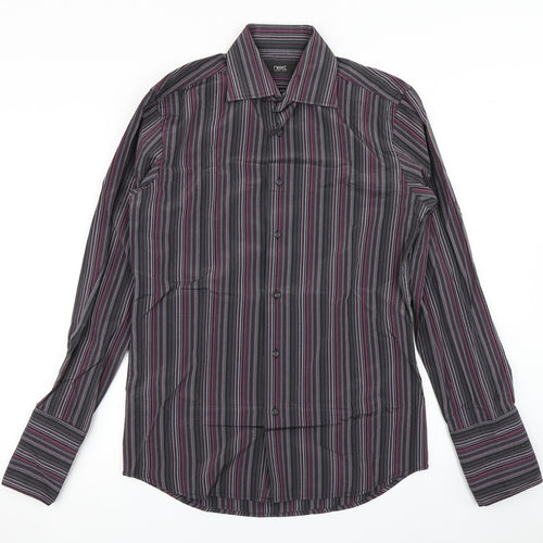 NEXT Mens Blue Striped   Button-Up Size 14.5