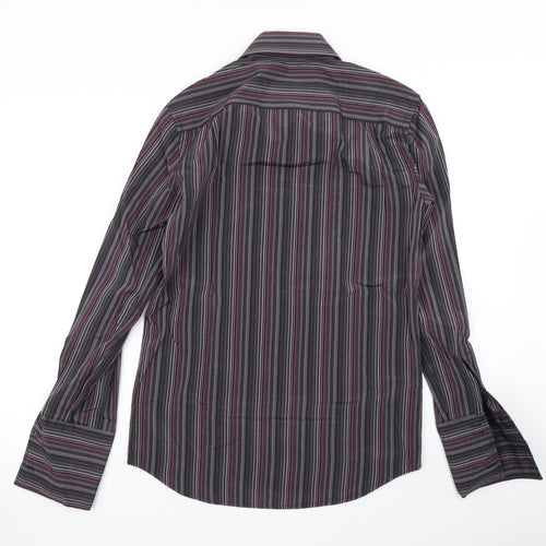 NEXT Mens Blue Striped   Button-Up Size 14.5