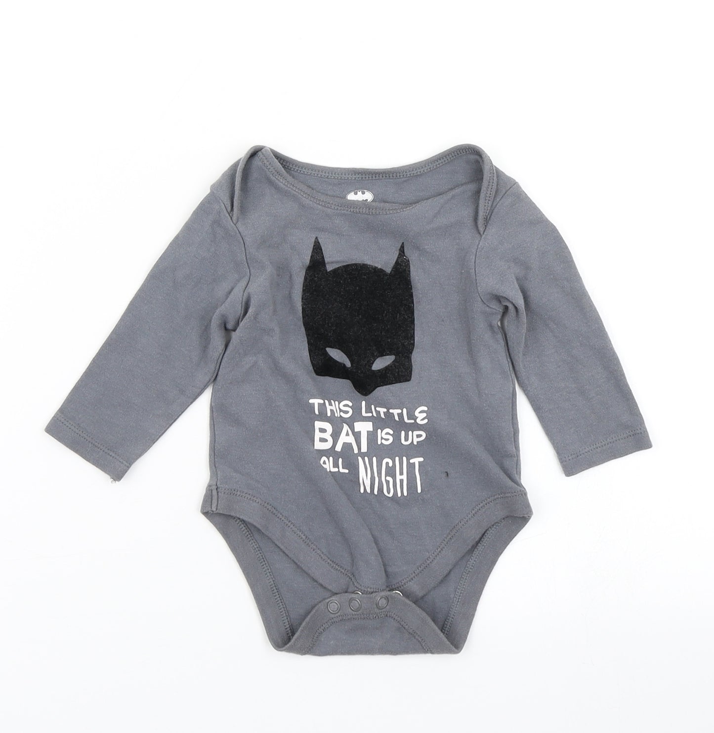 Primark Boys Grey   Romper One-Piece Size 6-9 Months  - Batman