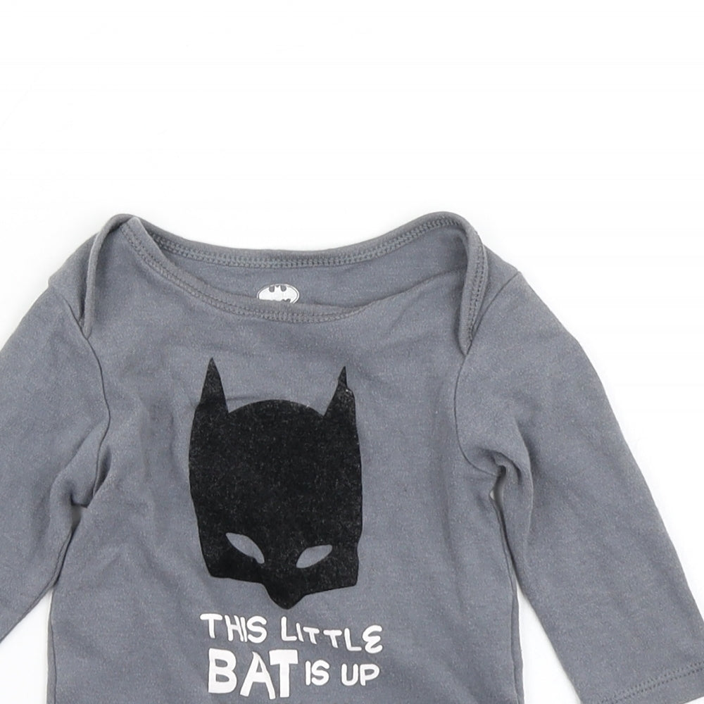 Primark Boys Grey   Romper One-Piece Size 6-9 Months  - Batman