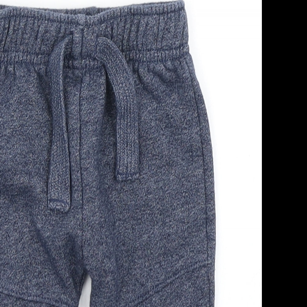 Mini Rebel Boys Blue   Jogger Trousers Size 3-6 Months