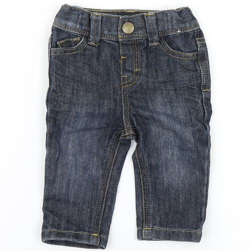 Denim Co Boys Blue  Denim Cargo Jeans Size 3-6 Months