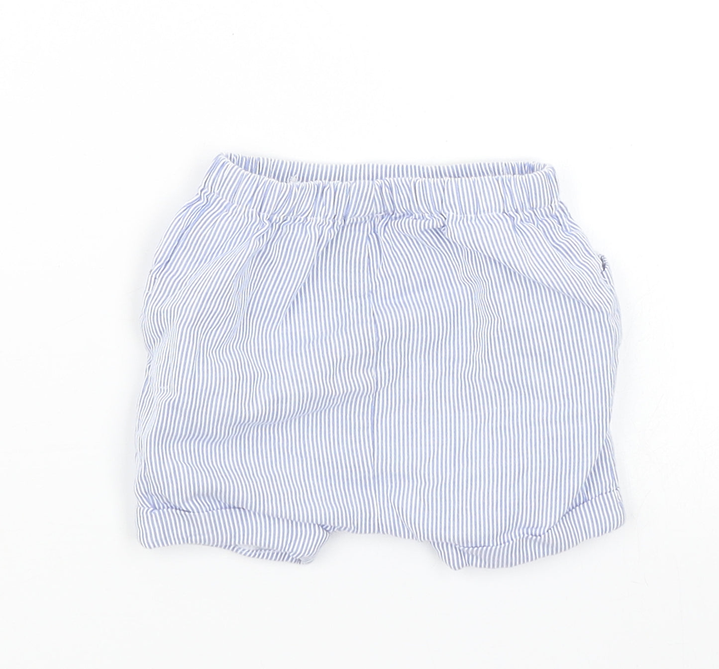 TU Boys Blue Striped  Cropped Trousers Size 0-3 Months