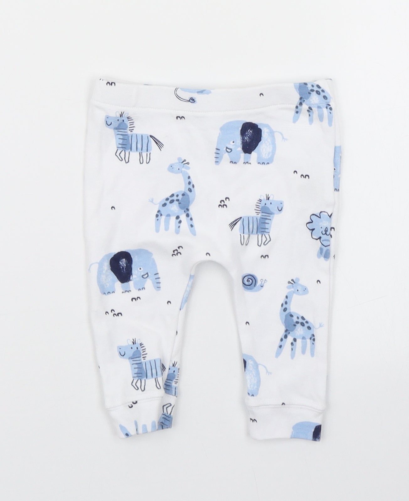 Fred & flo Boys White   Capri Leggings Size 3-6 Months