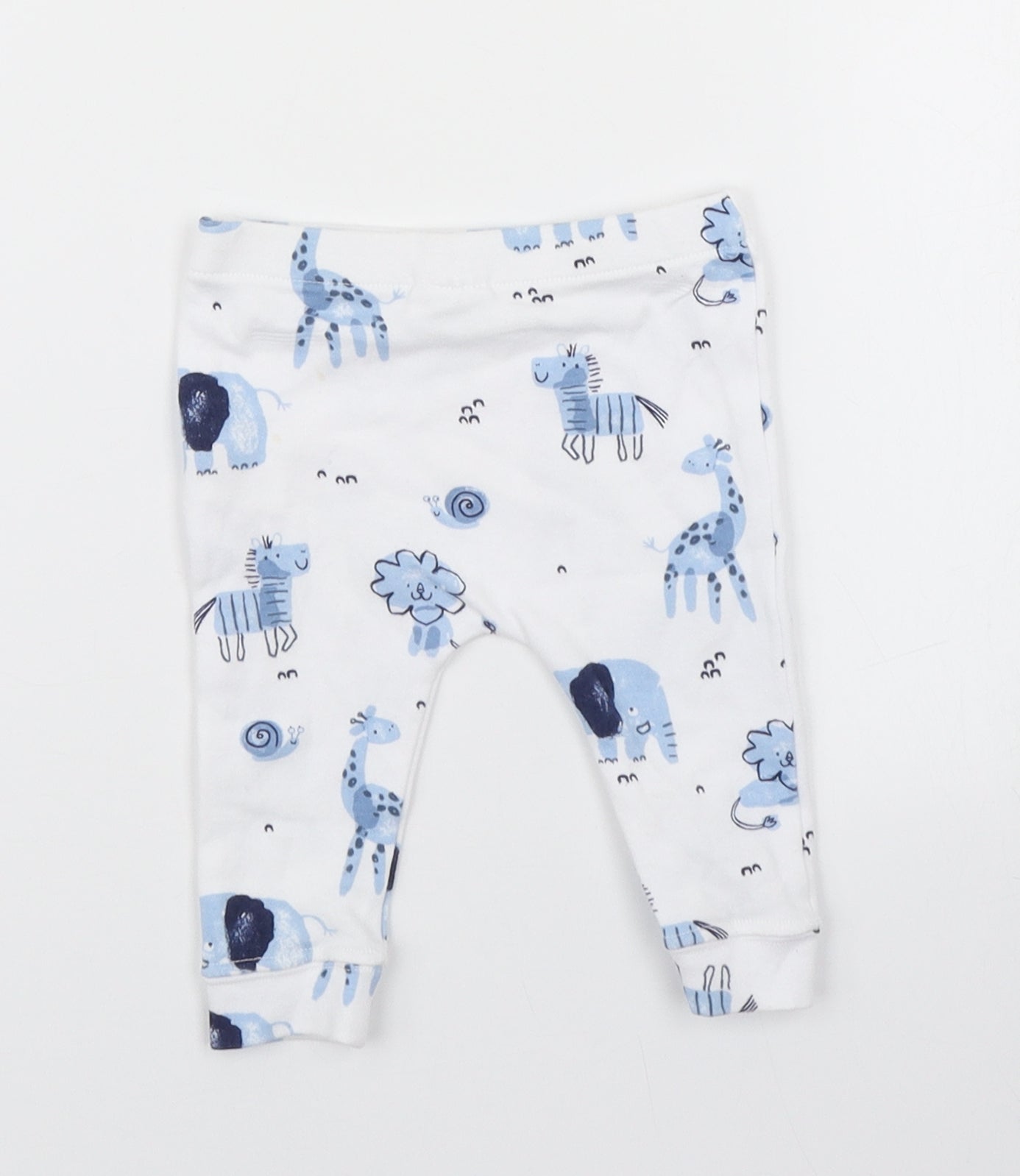 Fred & flo Boys White   Capri Leggings Size 3-6 Months