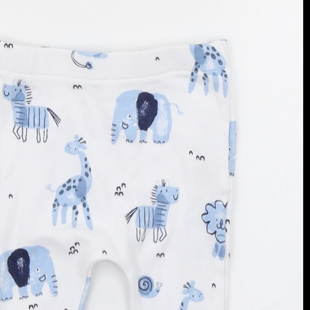 Fred & flo Boys White   Capri Leggings Size 3-6 Months