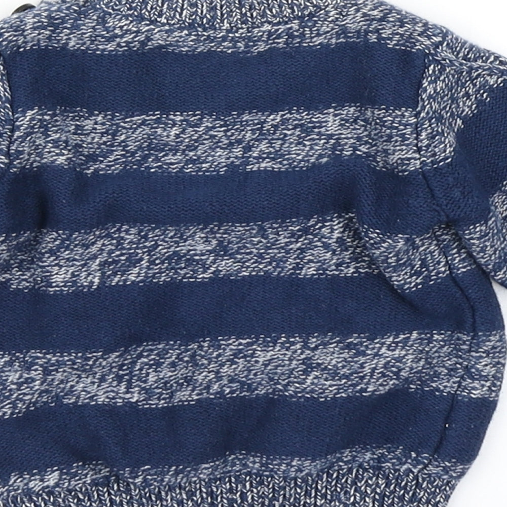 H&M  Blue Striped Knit Pullover Jumper Size 9-12 Months