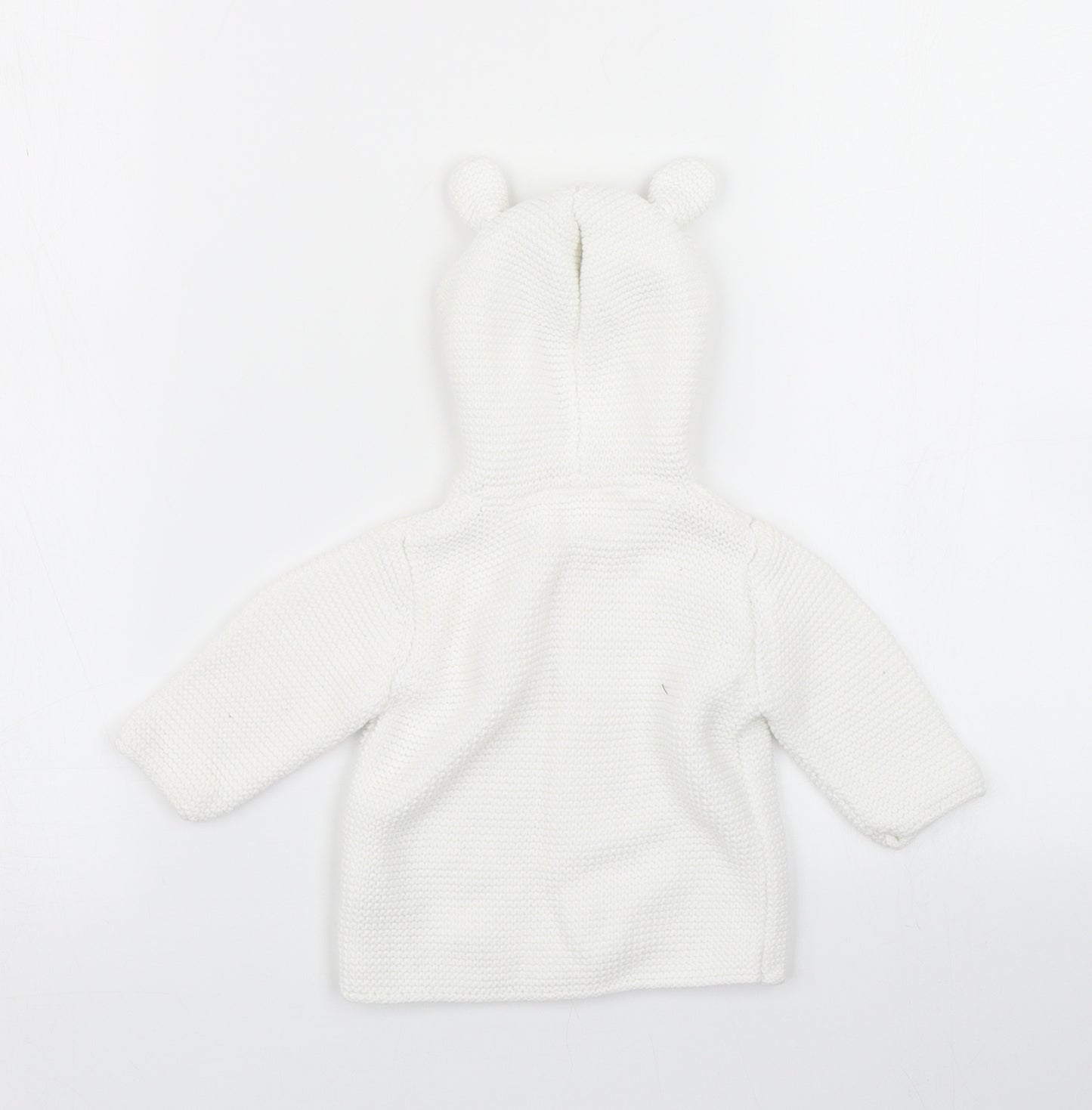 NEXT Girls White  Knit Cardigan Jumper Size 0-3 Months