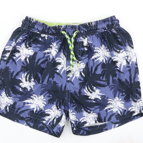Matalan Boys Blue Floral  Sweat Shorts Size 5 Years