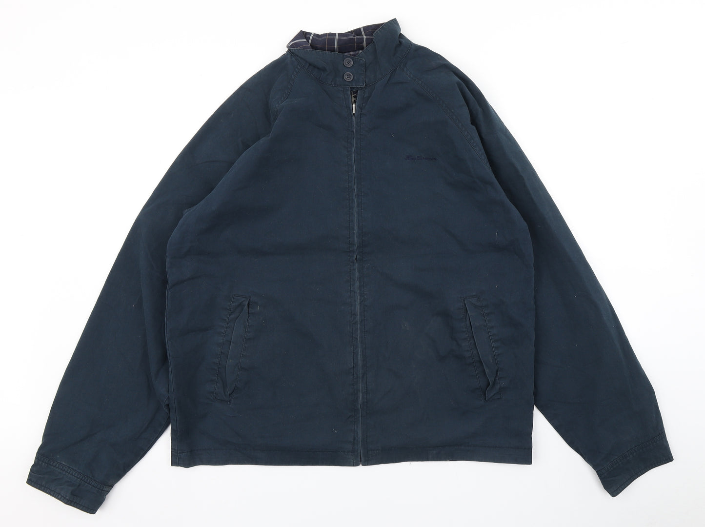 Ben Sherman Mens Blue   Bomber Jacket Jacket Size L