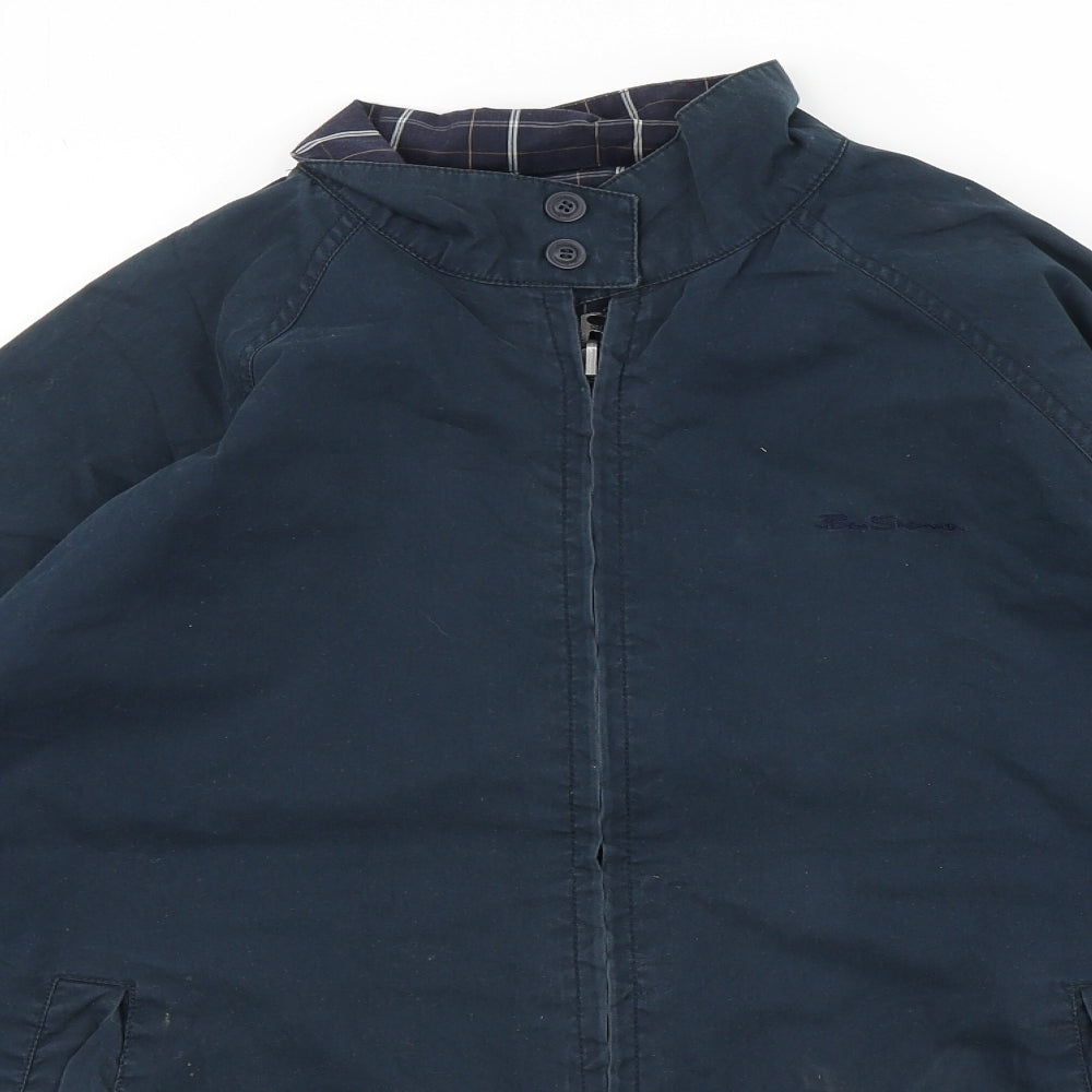 Ben Sherman Mens Blue   Bomber Jacket Jacket Size L