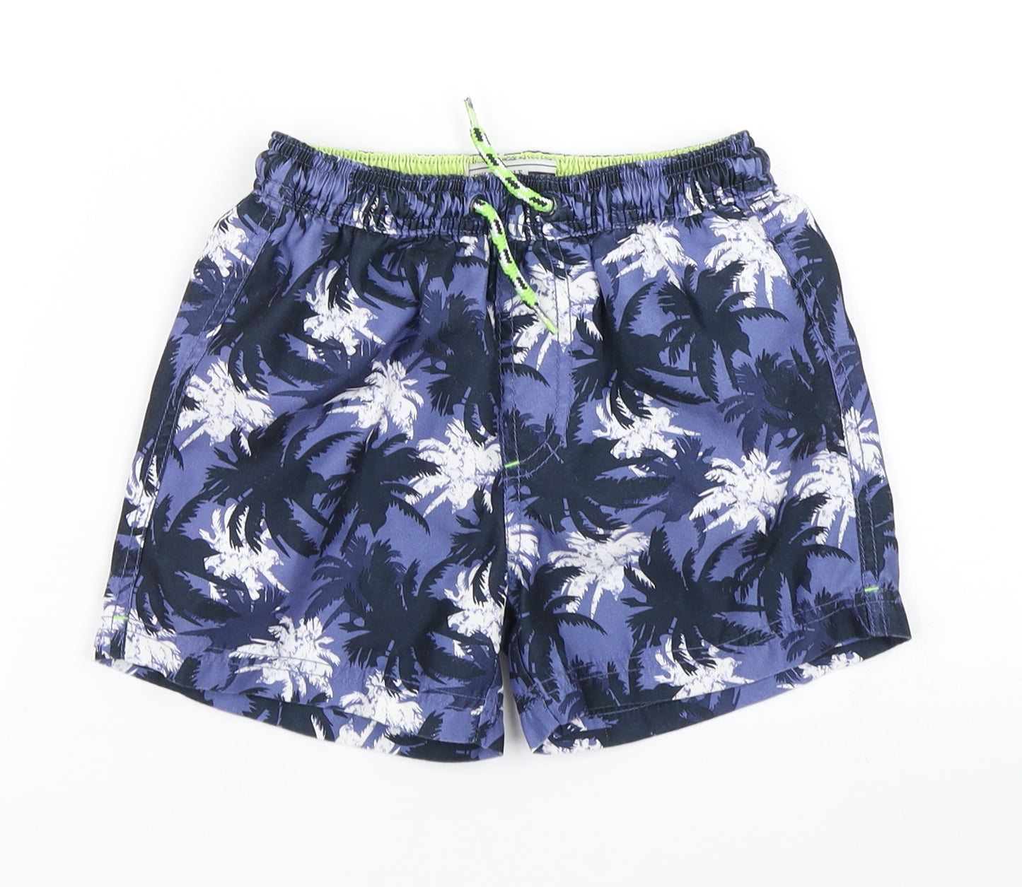 Matalan Boys Blue Floral  Sweat Shorts Size 6 Years