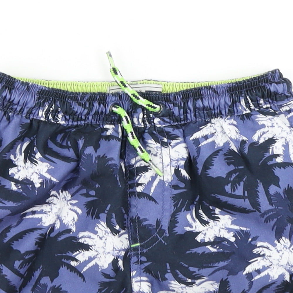 Matalan Boys Blue Floral  Sweat Shorts Size 6 Years