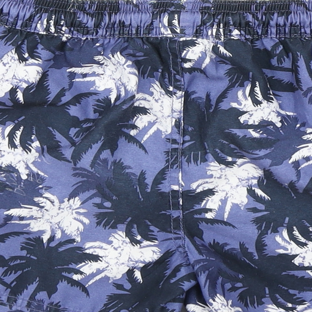 Matalan Boys Blue Floral  Sweat Shorts Size 6 Years