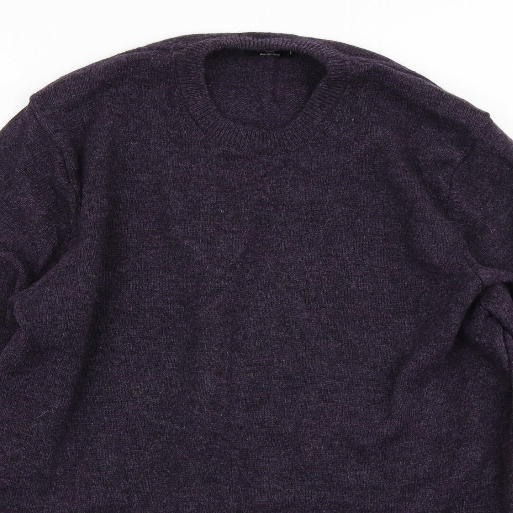 The Collection Mens Purple  Knit Pullover Jumper Size M