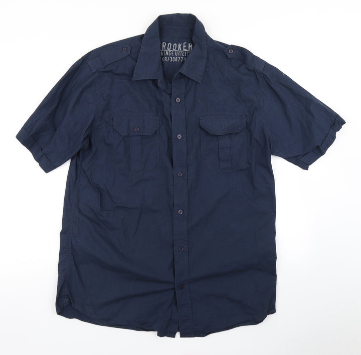 Brooker Mens Blue    Button-Up Size L