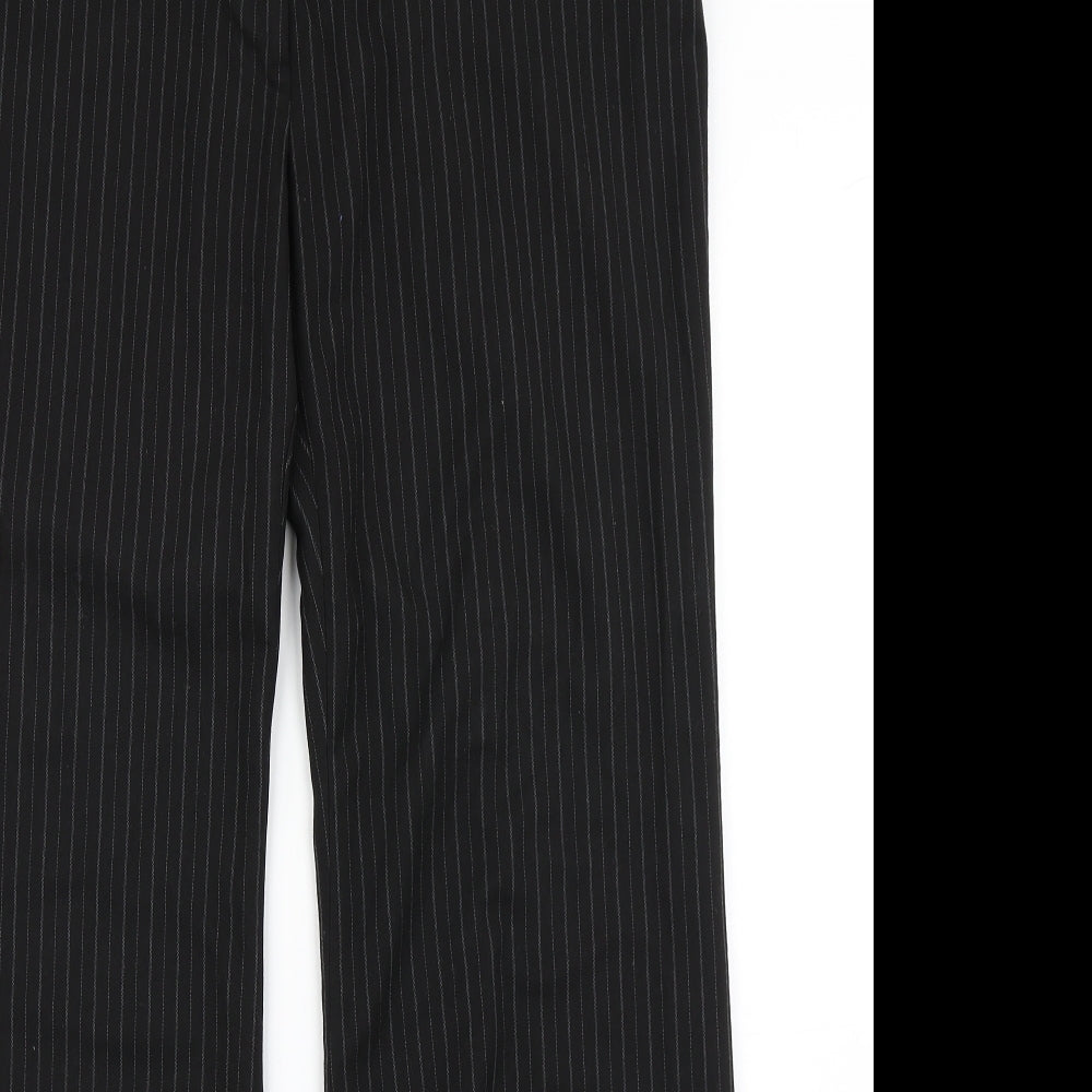 New Look Womens Black Striped  Dress Pants Trousers Size 18 L29 in