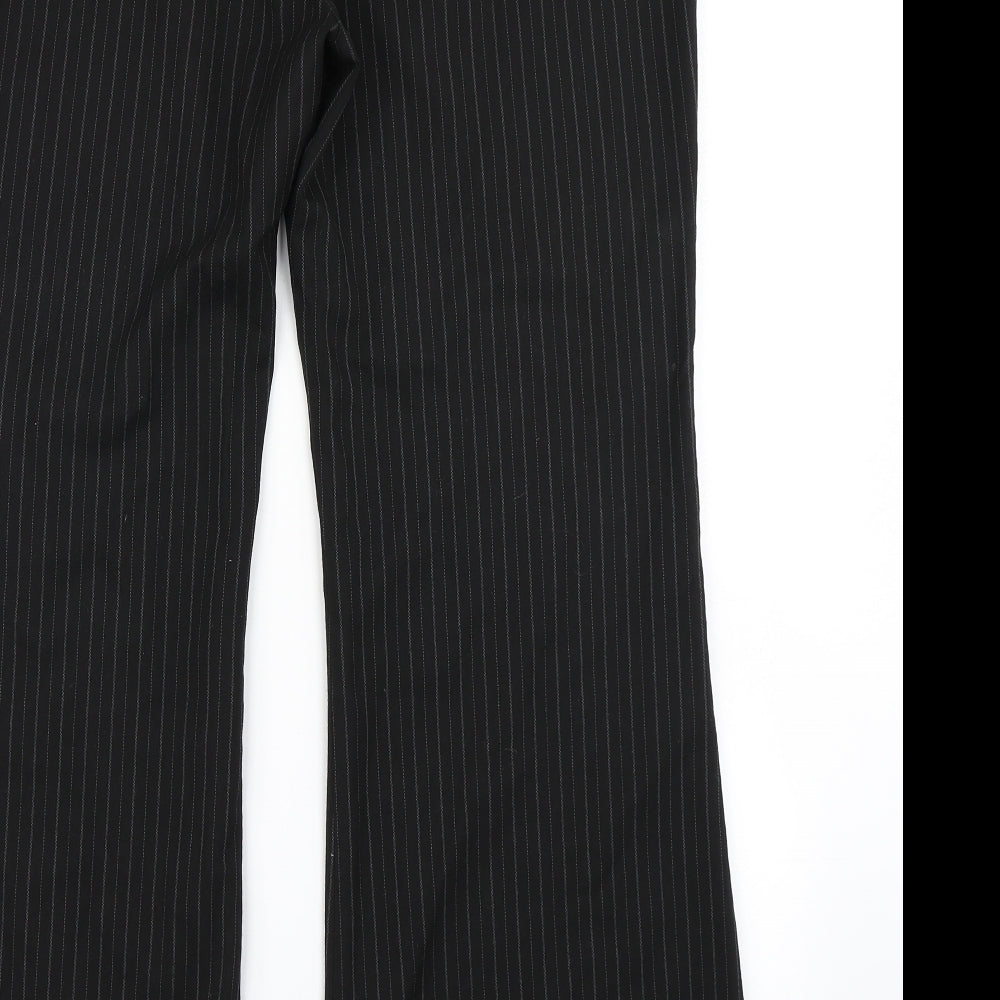 New Look Womens Black Striped  Dress Pants Trousers Size 18 L29 in