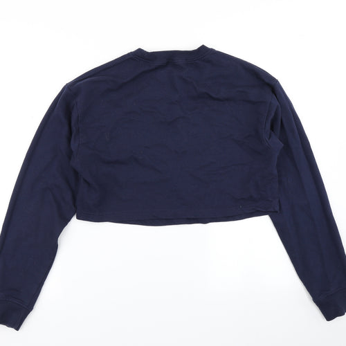 Missguided Womens Blue   Pullover Sweatshirt Size 8  - Cropped