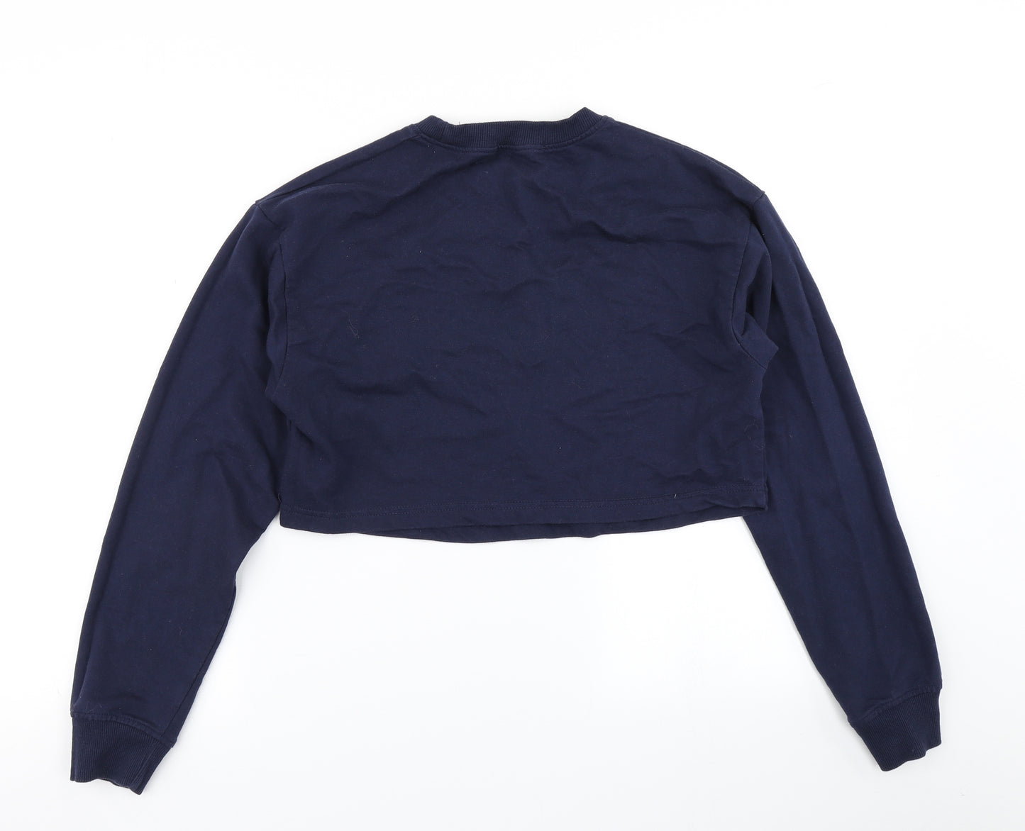 Missguided Womens Blue   Pullover Sweatshirt Size 8  - Cropped