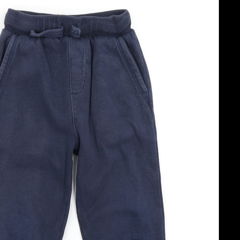 M&S Boys Blue   Jogger Trousers Size 3-4 Years
