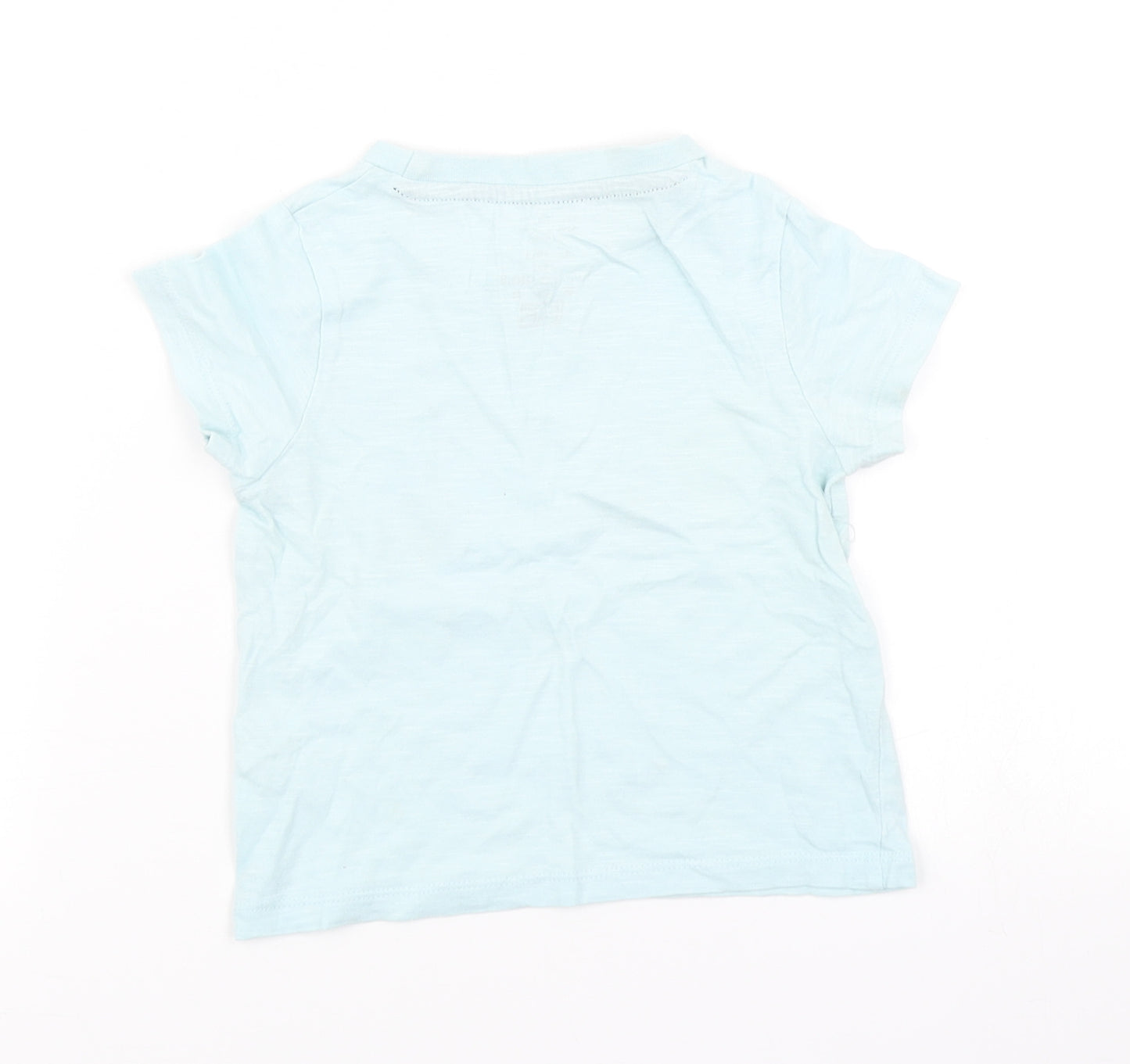 F&F Boys Blue   Basic T-Shirt Size 18-24 Months  - Monkey