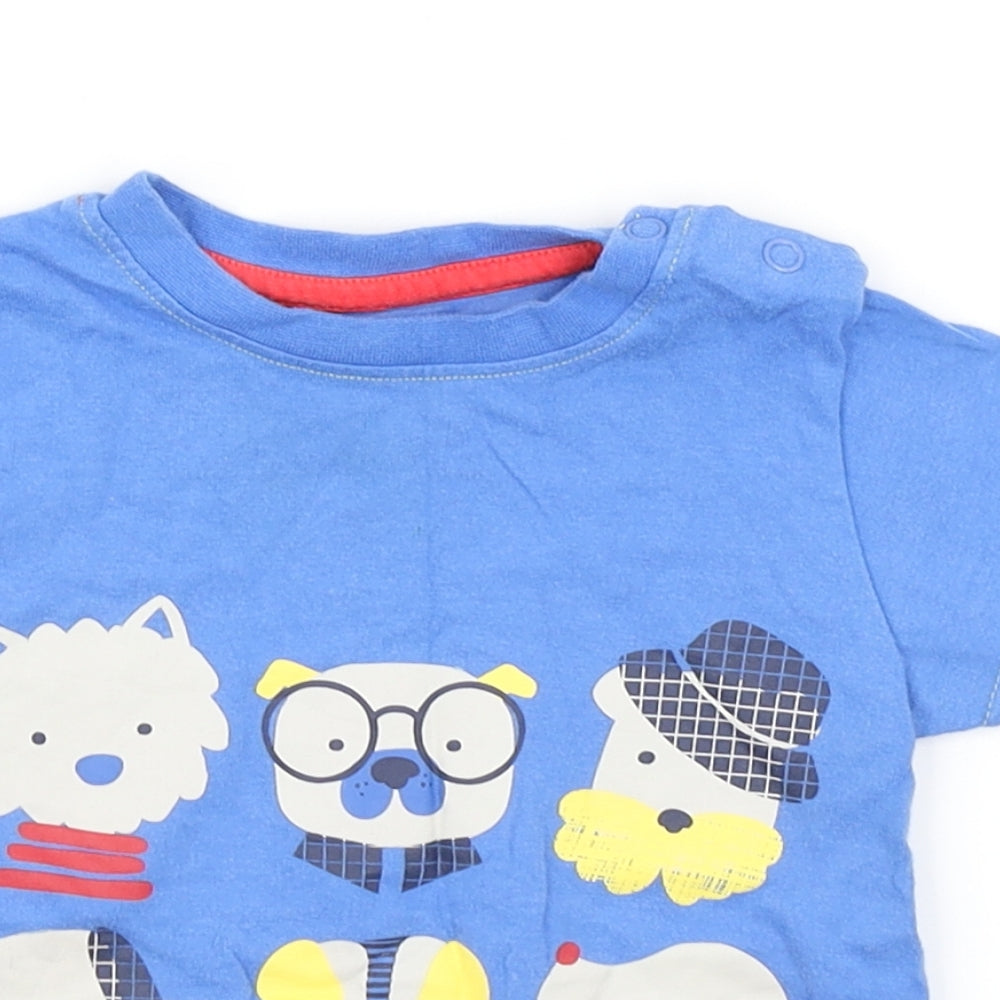 Nutmeg Boys Blue   Basic T-Shirt Size 12-18 Months  - Dog