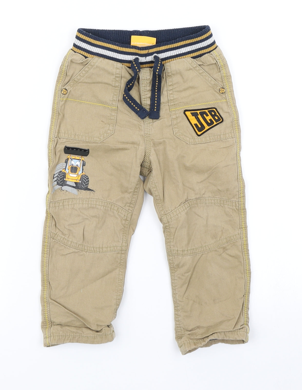 George Boys Brown   Cargo Trousers Size 18-24 Months  - JCB
