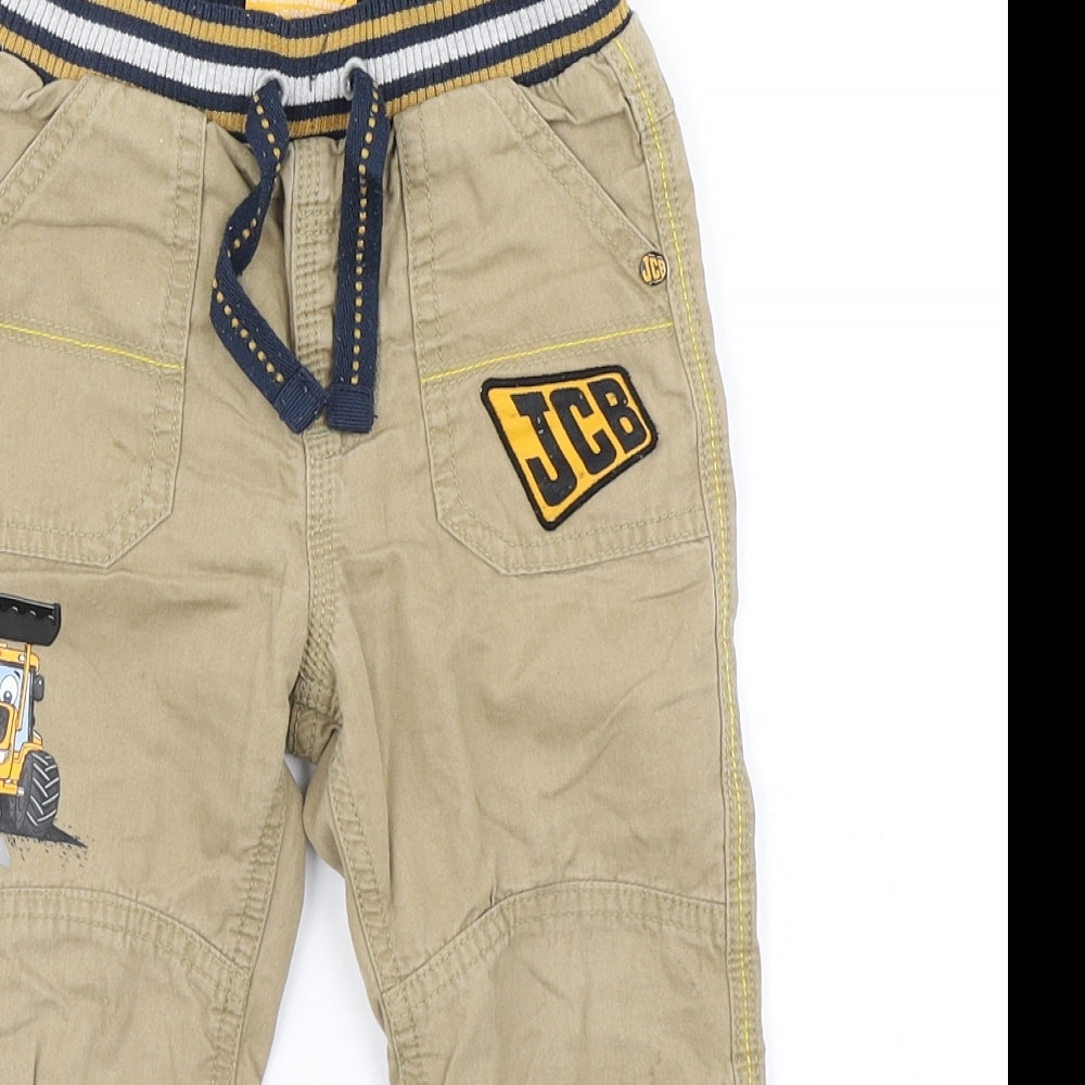 George Boys Brown   Cargo Trousers Size 18-24 Months  - JCB