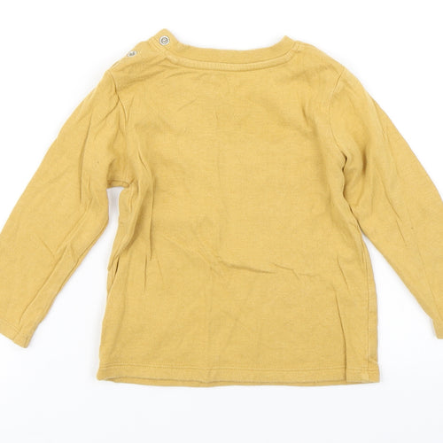 M&S Boys Yellow   Basic T-Shirt Size 12-18 Months