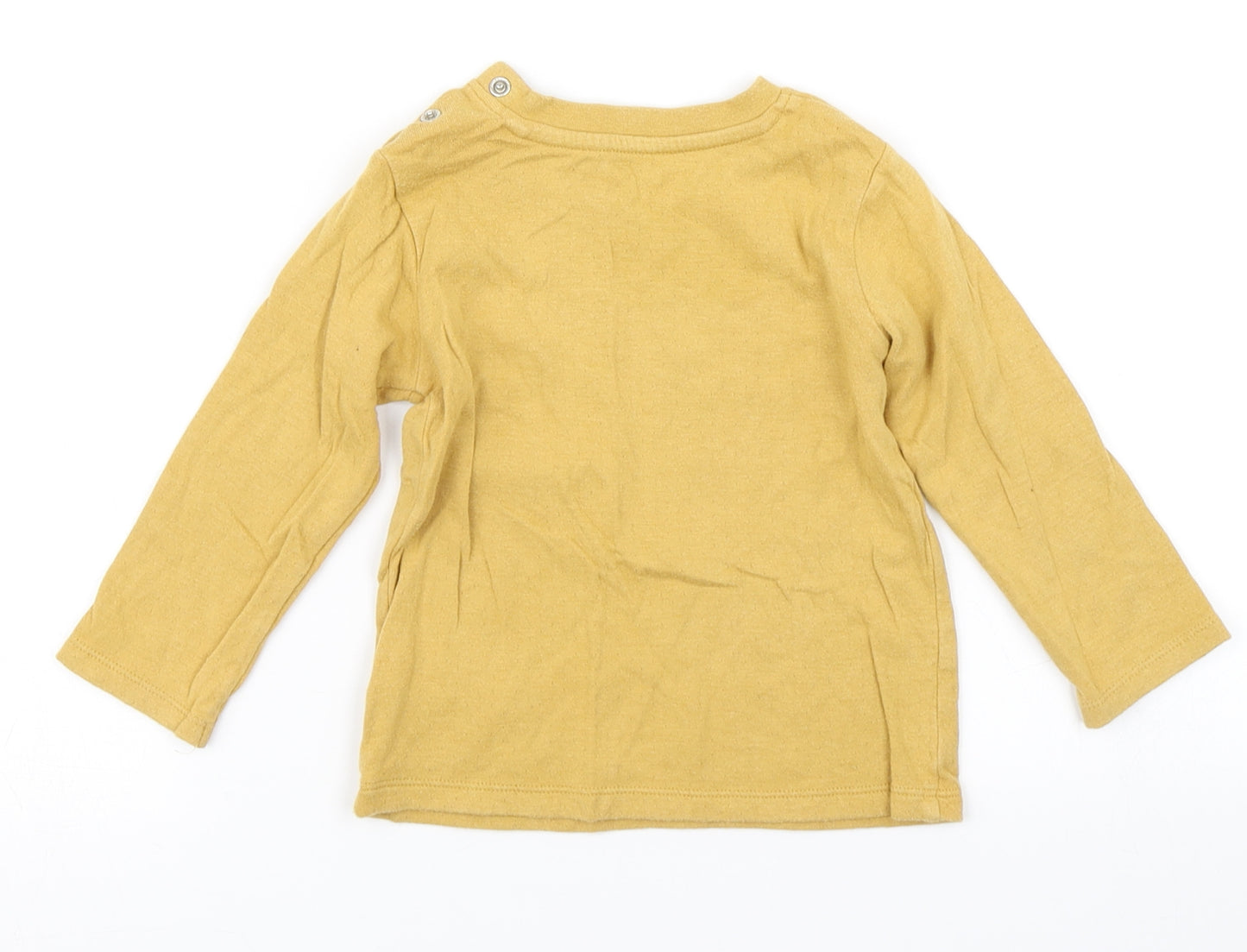 M&S Boys Yellow   Basic T-Shirt Size 12-18 Months