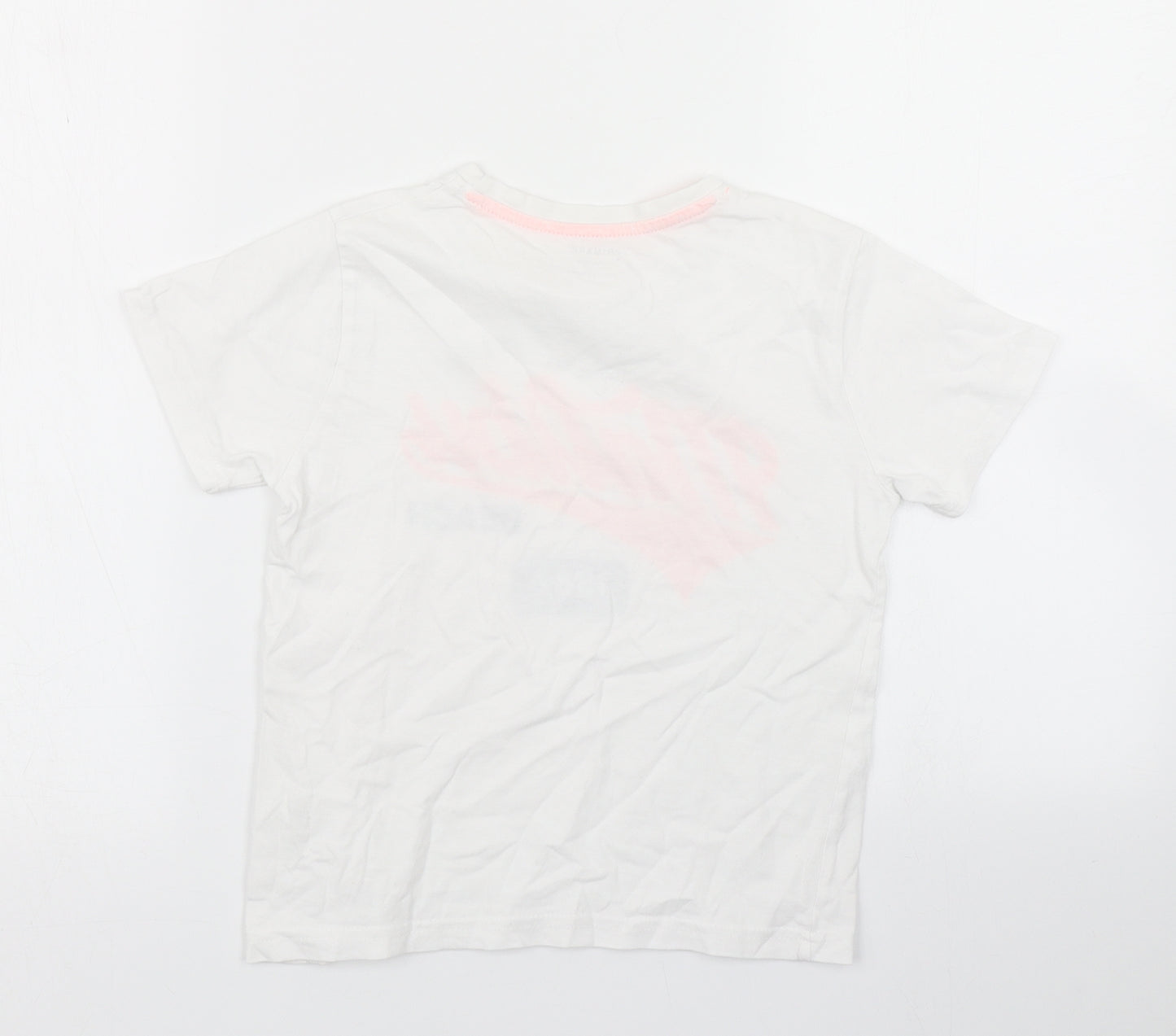 Primark Boys White   Basic T-Shirt Size 6-7 Years