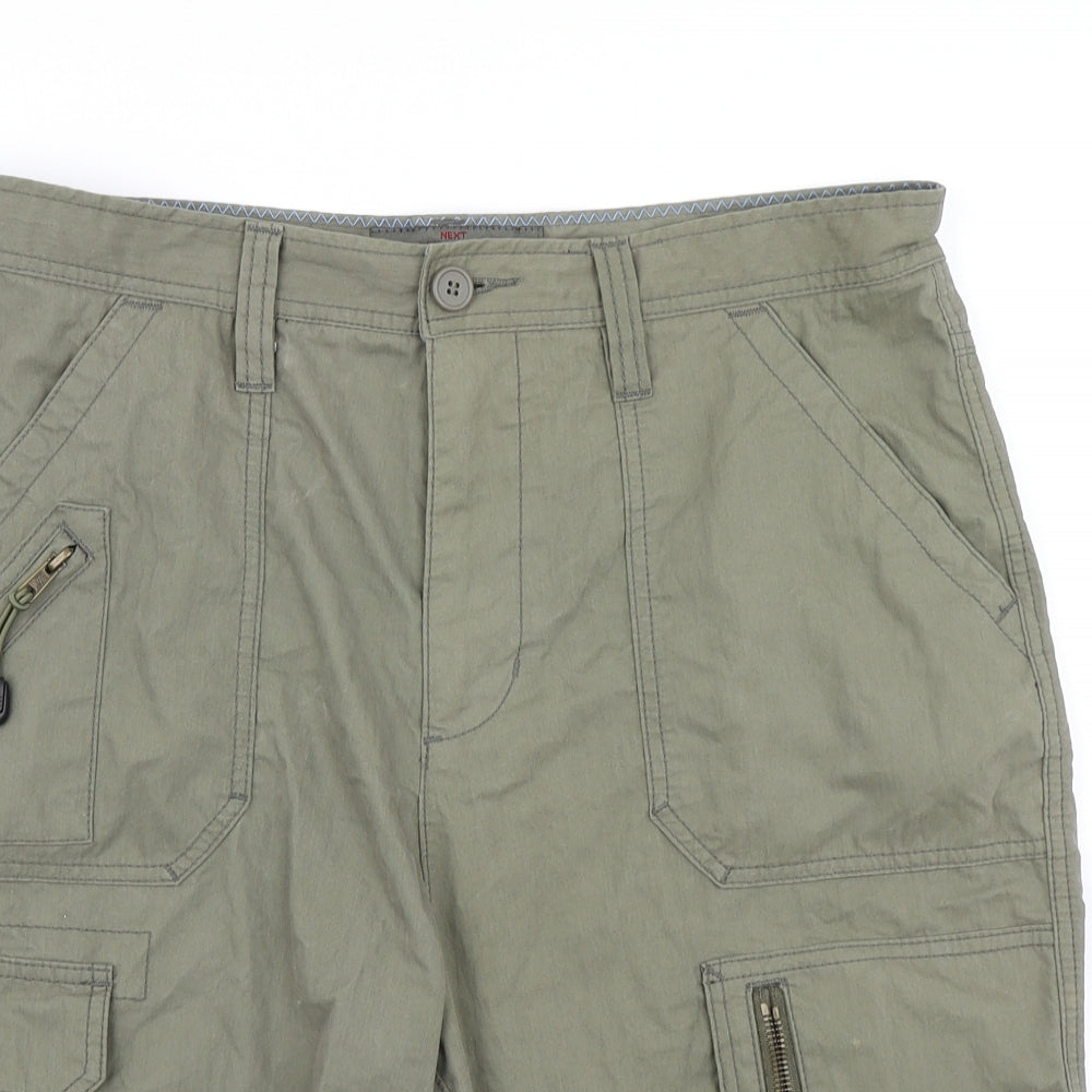 NEXT Mens Green   Cargo Shorts Size 34 in