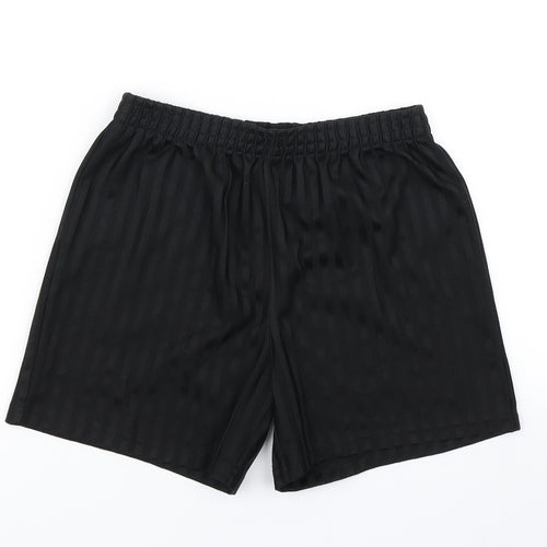 George Boys Black Striped  Sweat Shorts Size 9-10 Years