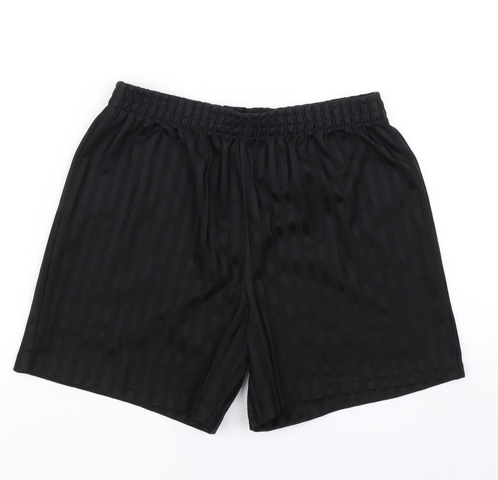 George Boys Black Striped  Sweat Shorts Size 9-10 Years