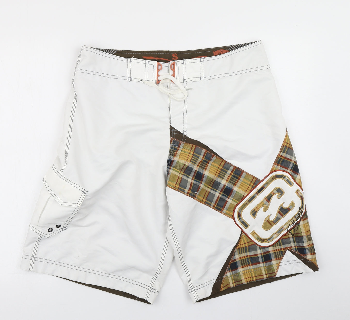 Billabong Mens White   Athletic Shorts Size 34 in