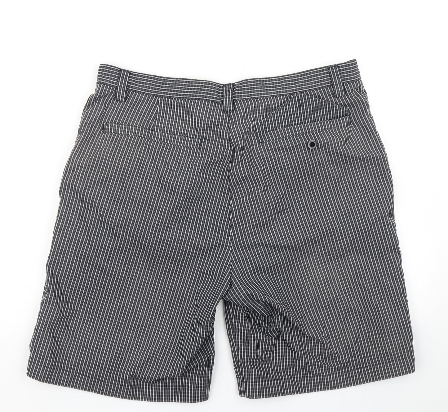 Nike Mens Black Plaid  Chino Shorts Size M