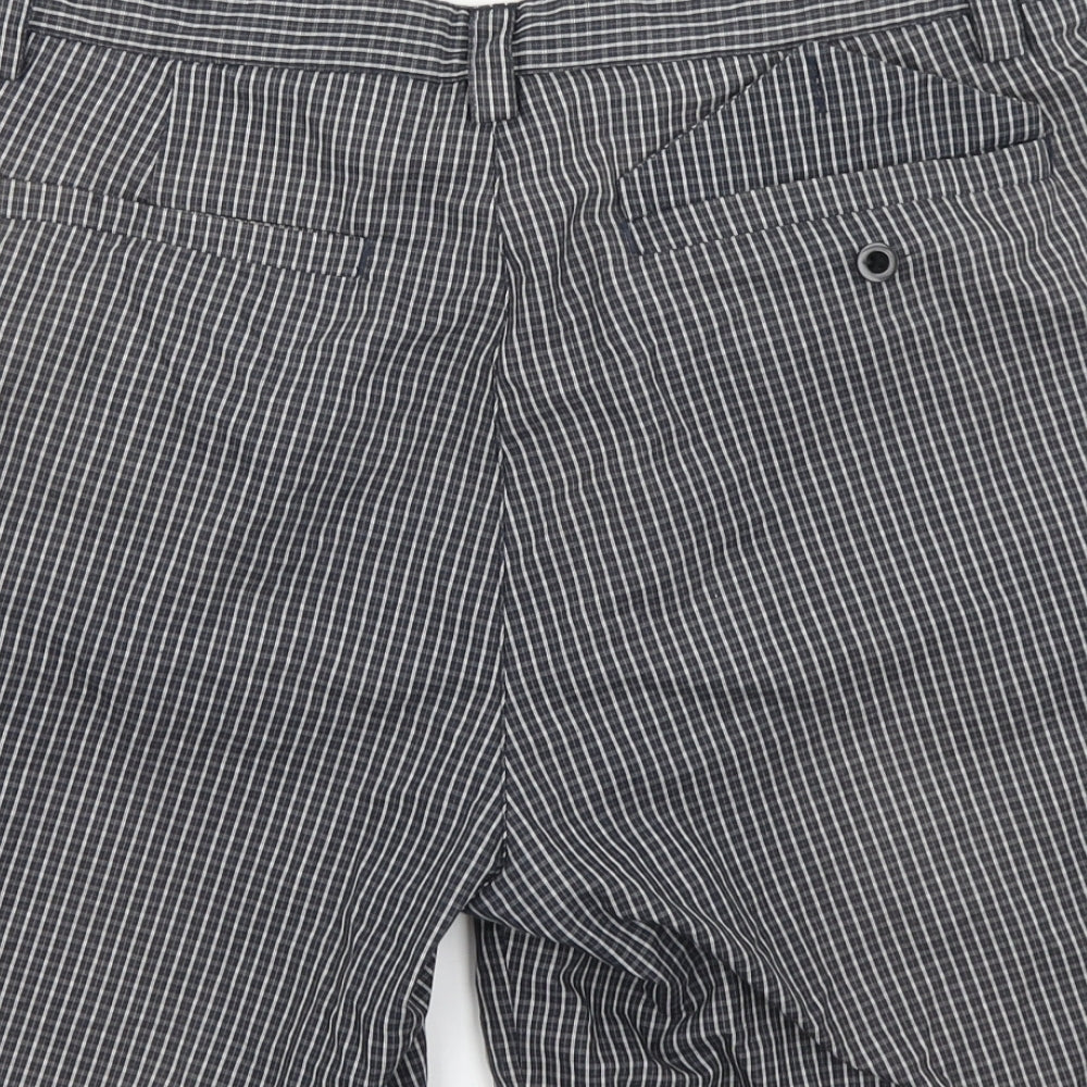 Nike Mens Black Plaid  Chino Shorts Size M