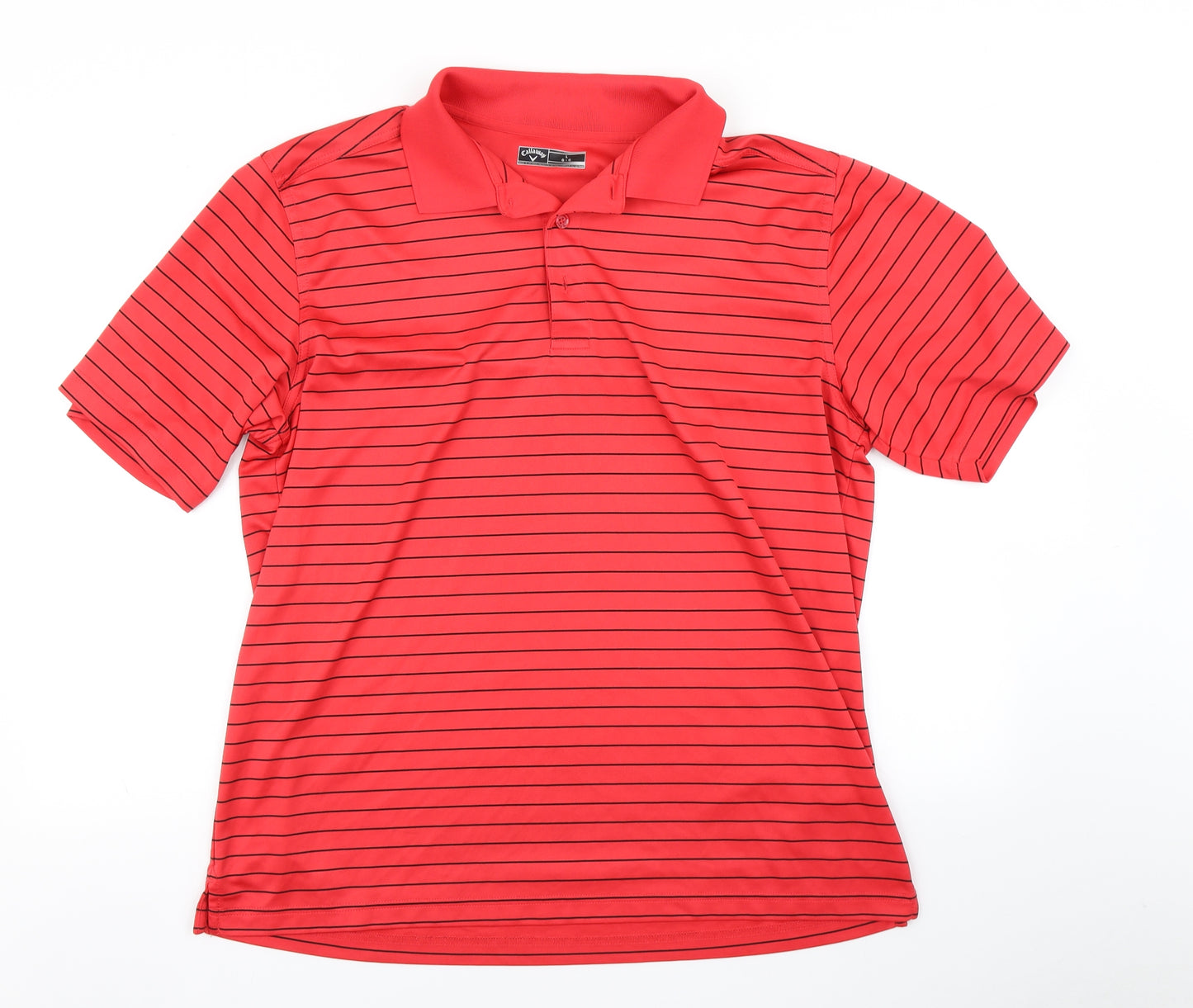 Callaway Mens Red Striped   Polo Size L