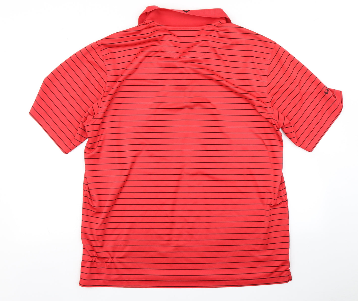 Callaway Mens Red Striped   Polo Size L
