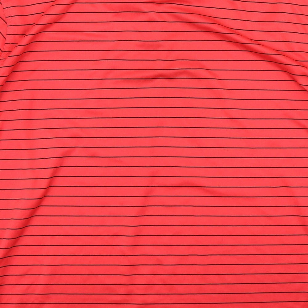 Callaway Mens Red Striped   Polo Size L