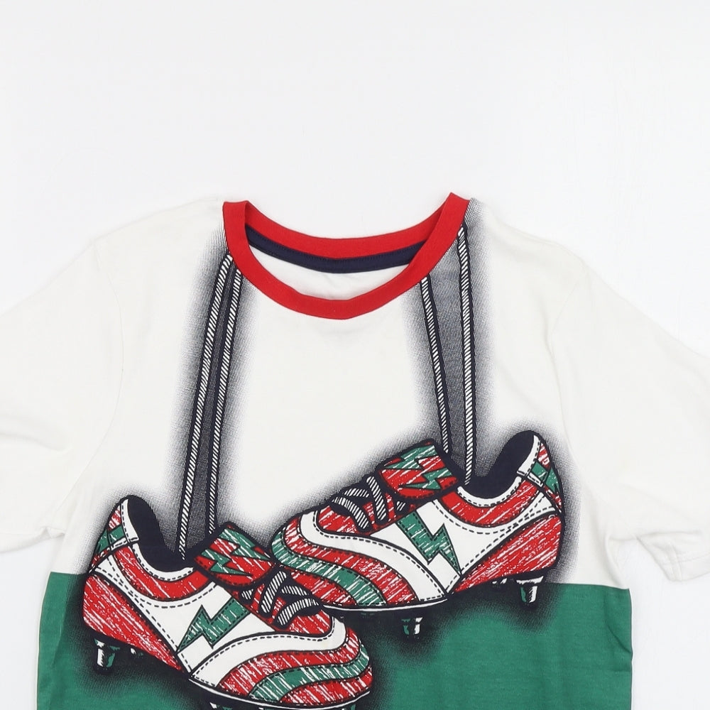 George Boys White   Basic T-Shirt Size 10-11 Years  - Welsh Rugby
